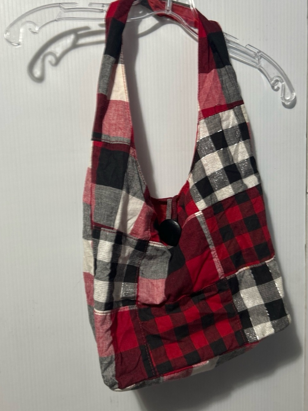 Cato Red and Black Plaid Hobo Shoulder Bag